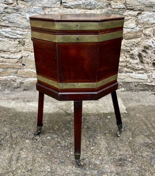 fig 1. Georgian Mahogany Brass Bound Cellarette