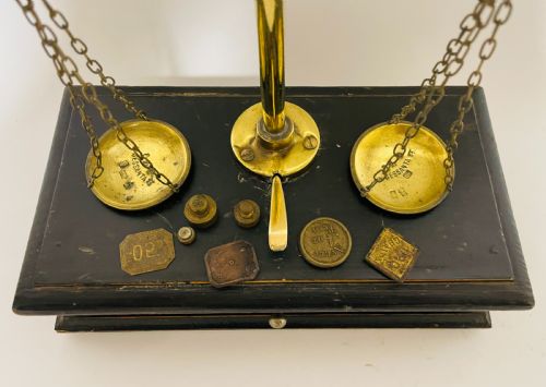 fig 1. Antique Apothecary Scales and Weights