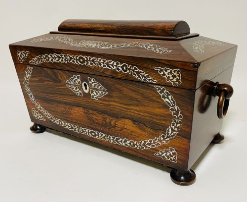 fig 1. Regency Inlaid Rosewood Tea Caddy