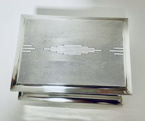 fig 1. Art Deco Silver Cigarette Box