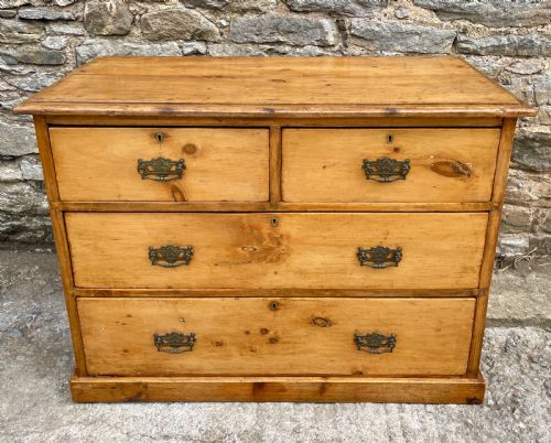 Antique Stripped Pine Chest of Drawers