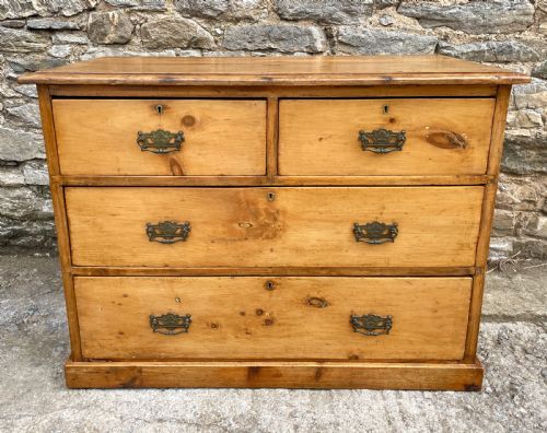 fig 1. Antique Stripped Pine Chest of Drawers