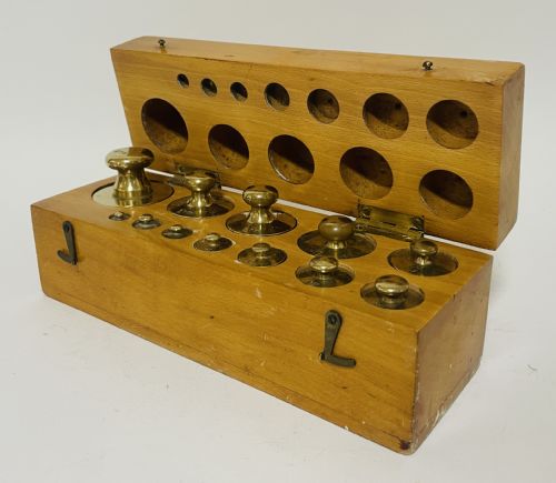 fig 1. Complete Set of Brass Weights