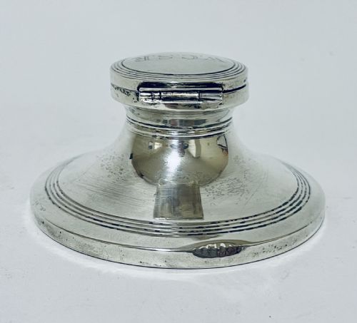 fig 2. Antique Silver Capstan Inkwell