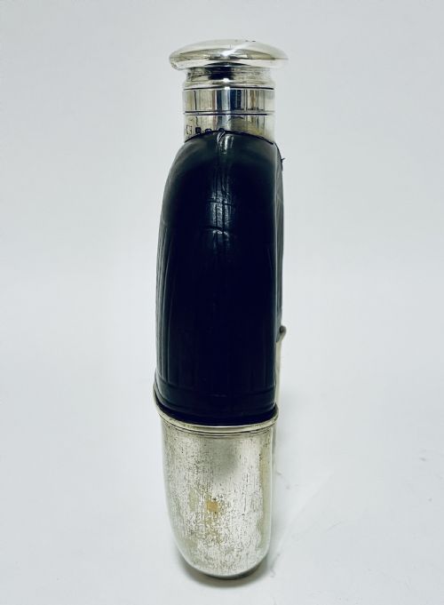 fig 2. Antique Silver Topped Hip Flask