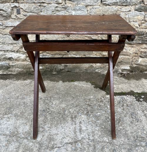 fig 1. Antique Pine Folding School Desk