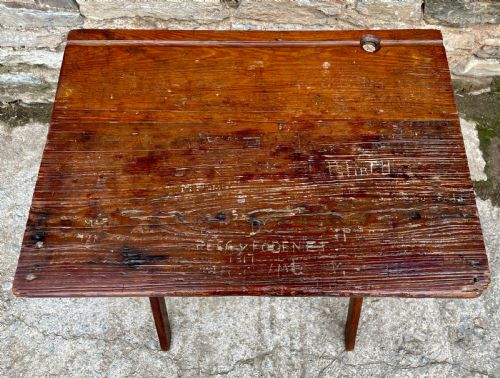 fig 2. Antique Pine Folding School Desk