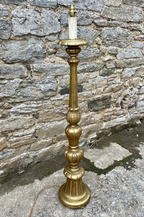 fig 1. Small Antique Gilt Floor Lamp