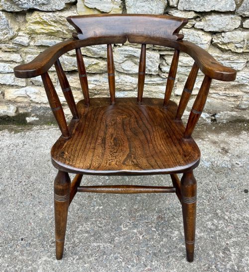 Antique Elm Captains Chair