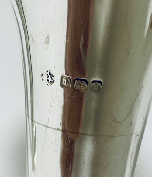 fig 2. Set of 4 Antique Sterling Silver Trumpet Vases