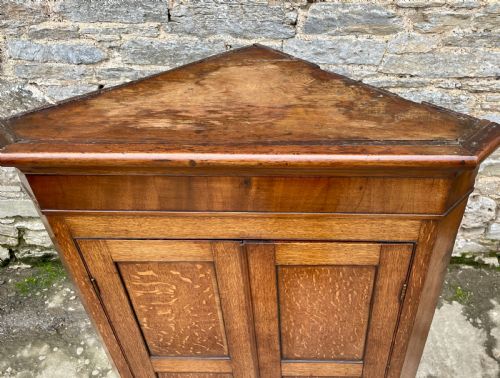 GEORGIAN OAK FLOOR STANDING CORNER CUPBOARD - ADDITIONAL PHOTO 7