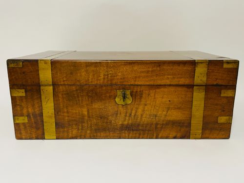 fig 1. Victorian Walnut Writing Slope with Secret Drawers