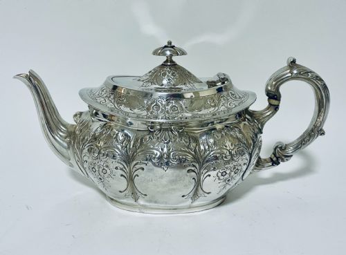 fig 1. Antique 3 Piece Silver Tea Service