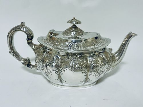 fig 2. Antique 3 Piece Silver Tea Service