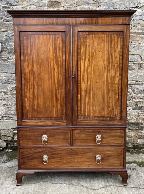 Georgian Mahogany Press Cupboard