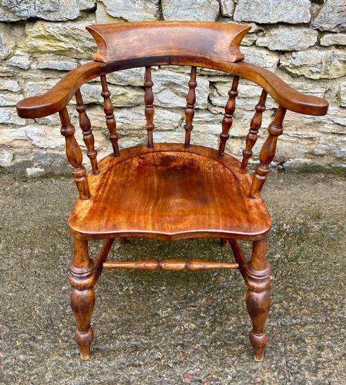Antique Elm Captains Chair