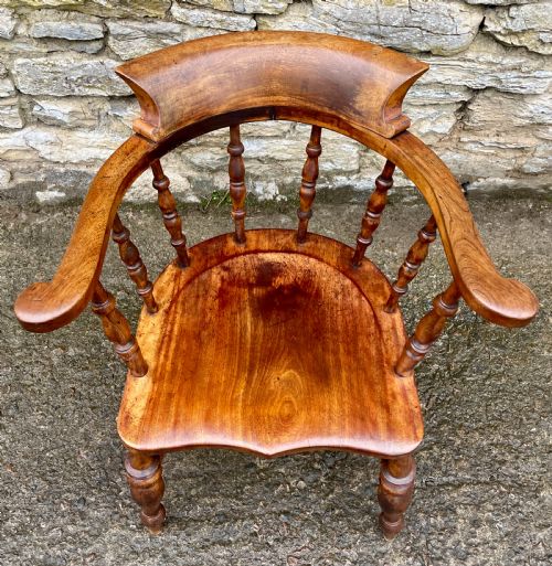 fig 1. Antique Elm Captains Chair
