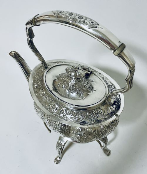 fig 1. Antique Silver Spirit Kettle