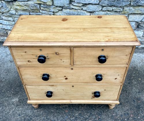 fig 1. Small Stripped Pine Chest of Drawers