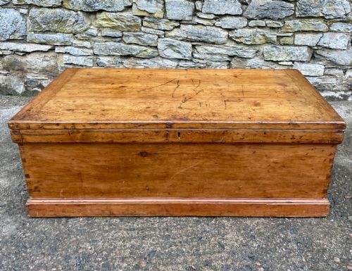 Huge Antique Pine Blanket Box