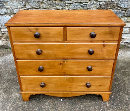 fig 1. Large Antique Pine Chest of Drawers