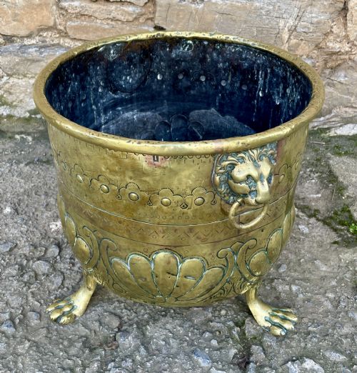 Antique Brass Log Bin