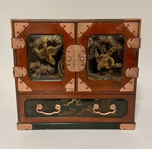 Japanese Meiji Period Lacquered Table Cabinet
