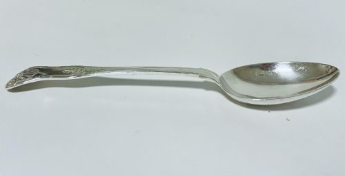 LARGE VICTORIAN SILVER SERVING SPOON - ADDITIONAL PHOTO 8