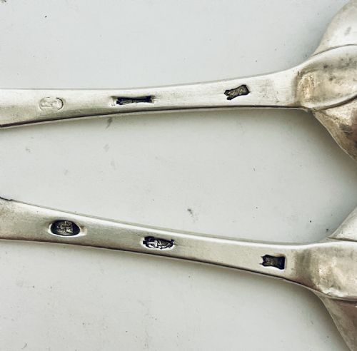 fig 2. Pair of 18th Century Irish Silver Serving Spoons