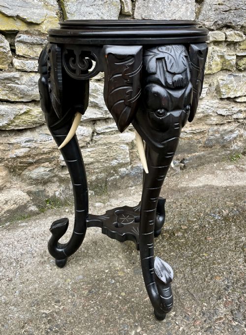 fig 2. Anglo-Indian Ebonised Elephant Table