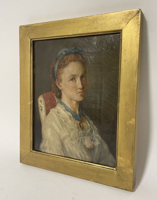 fig 1. Oil on Canvas Portrait of a Young Girl