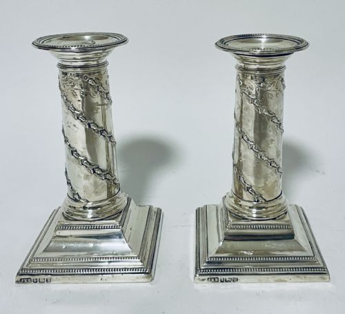 Pair of Victorian Silver Candlesticks
