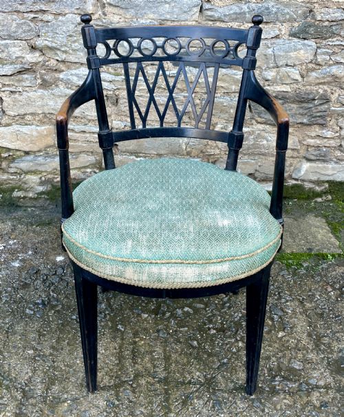 Aesthetic Style Ebonised Armchair