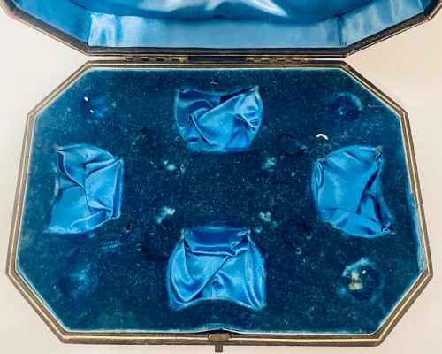 fig 2. Set of Victorian Silver Salts in Box