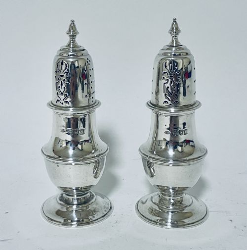Pair of Victorian Silver Pepperettes