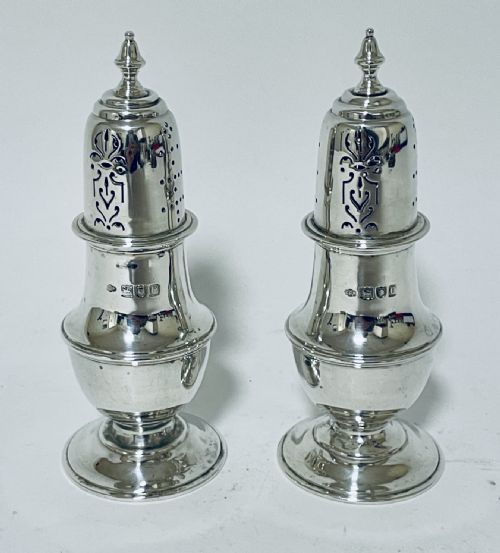 fig 1. Pair of Victorian Silver Pepperettes