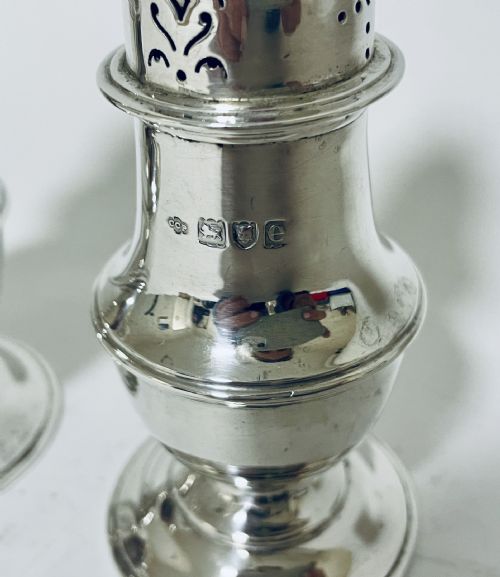 fig 2. Pair of Victorian Silver Pepperettes