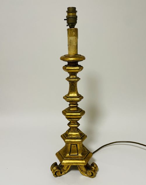 Antique Gilt Table Lamp