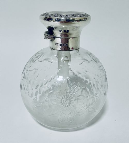 fig 1. Antique Silver Topped Scent Bottle