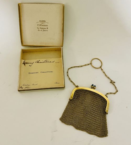 Art Deco Gold Plated Purse