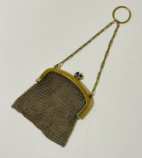 fig 1. Art Deco Gold Plated Purse
