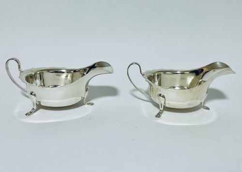 Pair of Antique Silver Sauce Boats