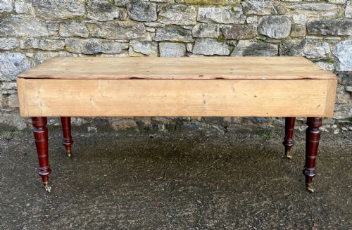 Antique Pine Drop Leaf Farmhouse Table