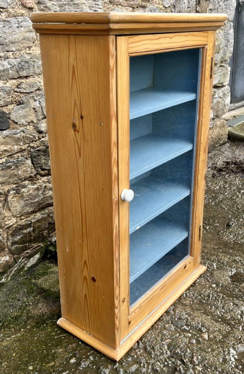 fig 2. Antique Pine Glazed Wall Cupboard