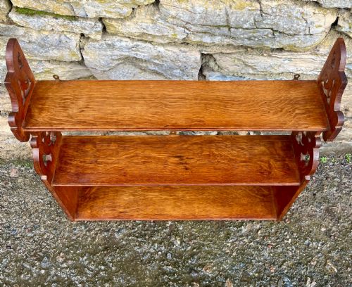 fig 1. Antique Oak Wall Shelves