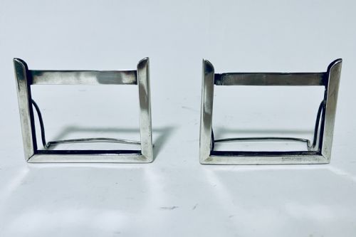Pair of Silver Place Card Holders