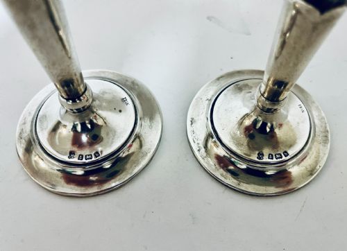 fig 1. Pair of Silver Mounted Cut Glass Vases
