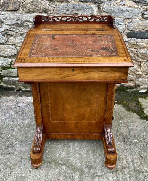 Victorian Walnut Davenport
