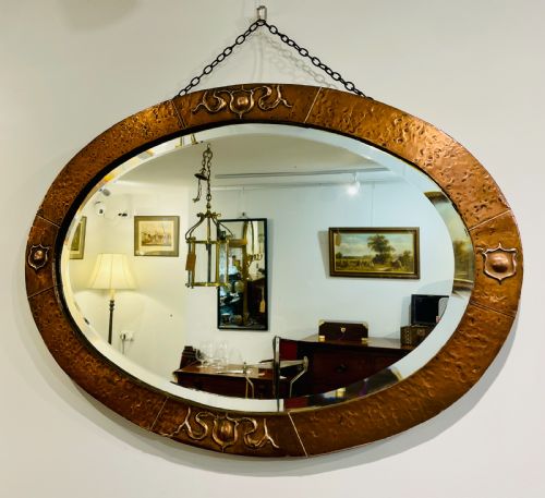 fig 1. Arts and Crafts Copper Mirror