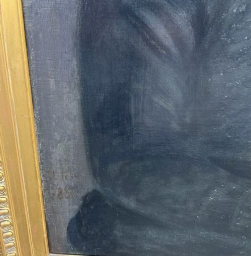 VICTORIAN OIL ON CANVAS PORTRAIT OF MARY ANNE SYKES 18251886 - ADDITIONAL PHOTO 6